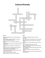 Cultural Diversity Word Scramble Puzzle