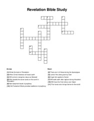 Revelation Bible Study Word Scramble Puzzle