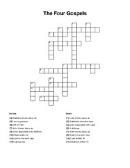 The Four Gospels Word Scramble Puzzle