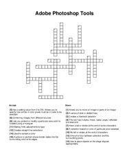 Adobe Photoshop Tools Word Scramble Puzzle