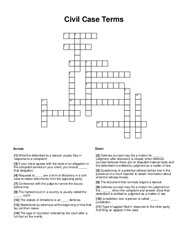 Civil Case Terms Word Scramble Puzzle