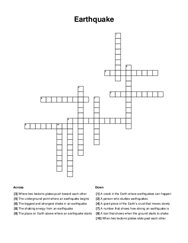 Earthquake Word Scramble Puzzle