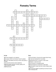 Forestry Terms Word Scramble Puzzle