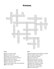 Ilnesses Word Scramble Puzzle