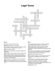 Legal Terms Word Scramble Puzzle