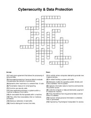 Cybersecurity & Data Protection Crossword Puzzle