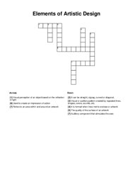 Elements of Artistic Design Crossword Puzzle