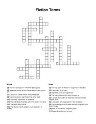 Fiction Terms Crossword Puzzle