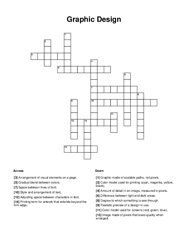 Graphic Design Crossword Puzzle