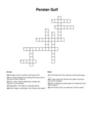 Persian Gulf Word Scramble Puzzle