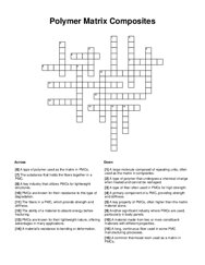 Polymer Matrix Composites Crossword Puzzle