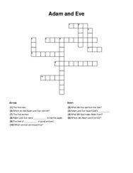 Adam and Eve Word Scramble Puzzle
