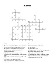 Candy Word Scramble Puzzle