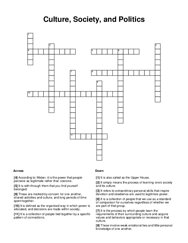 Culture, Society, and Politics Word Scramble Puzzle