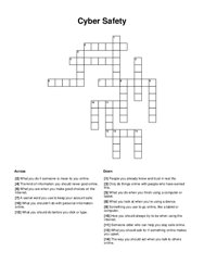 Cyber Safety Word Scramble Puzzle
