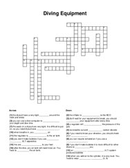 Diving Equipment Word Scramble Puzzle