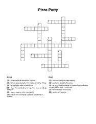 Pizza Party Word Scramble Puzzle