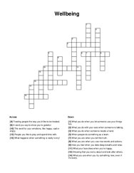 Wellbeing Word Scramble Puzzle