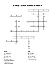 Composition Fundamentals Crossword Puzzle