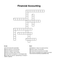 Financial Accounting Crossword Puzzle