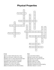 Physical Properties Word Scramble Puzzle