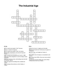 The Industrial Age Word Scramble Puzzle