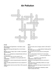 Air Pollution Word Scramble Puzzle