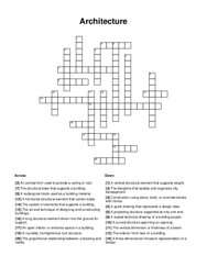 Architecture Crossword Puzzle