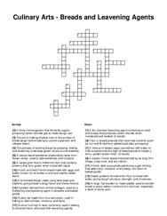 Culinary Arts - Breads and Leavening Agents Word Scramble Puzzle