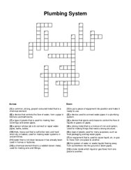 Plumbing System Word Scramble Puzzle