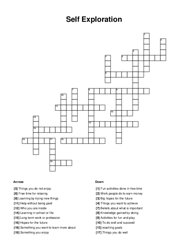 Self Exploration Word Scramble Puzzle
