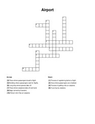 Airport Crossword Puzzle