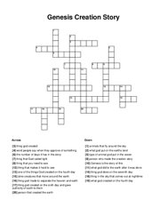 Genesis Creation Story Crossword Puzzle