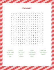 Christmas Word Scramble Puzzle