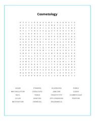 Cosmetology Word Search Puzzle