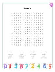 Finance Word Search Puzzle