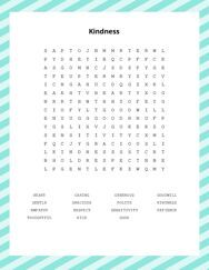 Kindness Word Search Puzzle