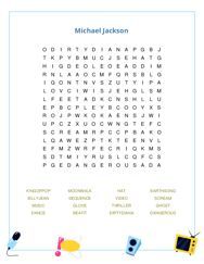 Michael Jackson Word Search Puzzle