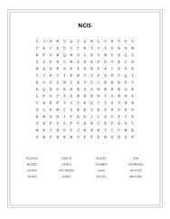 NCIS Word Scramble Puzzle