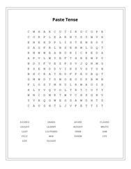 Paste Tense Word Search Puzzle