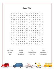 Road Trip Word Search Puzzle