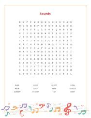 Sounds Word Search Puzzle