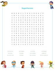 Superheroes Word Search Puzzle