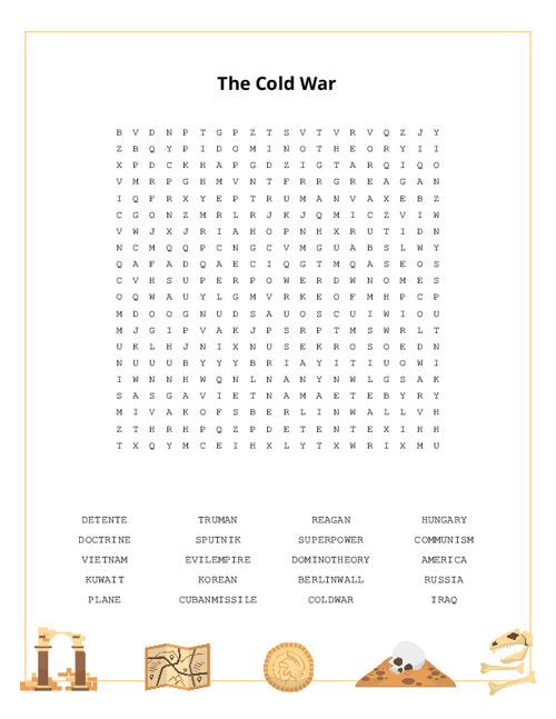 The Cold War Word Search Puzzle