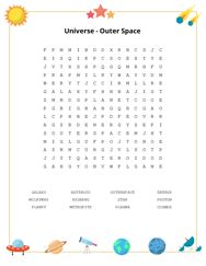 Universe - Outer Space Word Scramble Puzzle