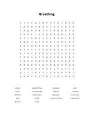 Breathing Word Scramble Puzzle