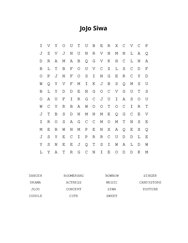 JoJo Siwa Word Scramble Puzzle