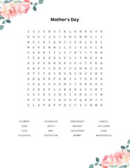 Mothers Day Word Scramble Puzzle