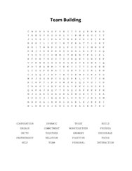 Team Building Word Search Puzzle