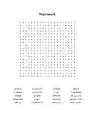 Teamwork Word Search Puzzle